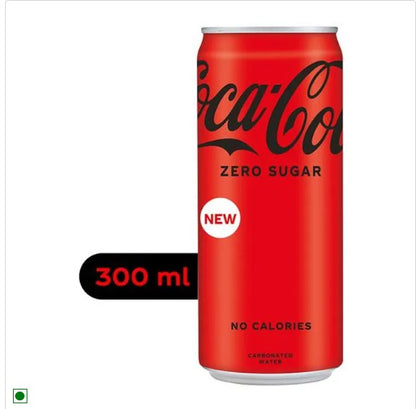 Coca Cola Zero Sugar Soft Drink, 300 ml Can