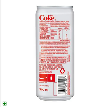 cCoca Cola Diet Coke Soft Drink, 300 ml Can