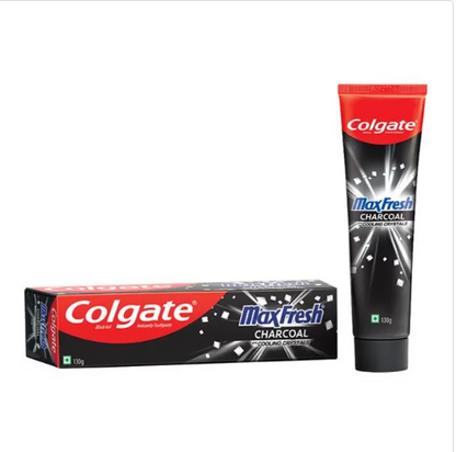 Colgate MaxFresh Charcoal Toothpaste - With Cooling Crystals, Fights Cavities, 130 g