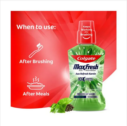 Colgate Maxfresh Plax Mouthwash - Fresh Tea, 500 ml