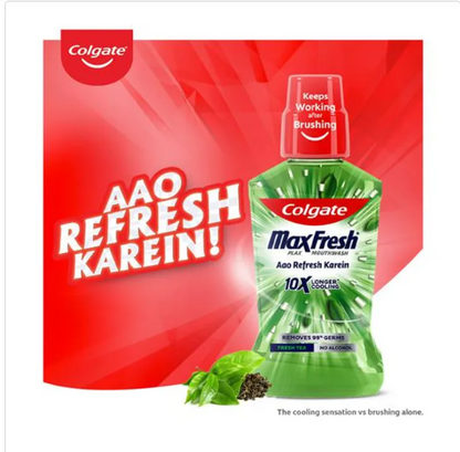 Colgate Maxfresh Plax Mouthwash - Fresh Tea, 500 ml