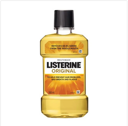 Listerine Mouthwash Liquid - Original, Removes 99.9% Germs, 250 ml