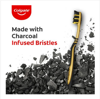 Colgate ZigZag Charcoal Medium Bristle Toothbrush, 1 pc