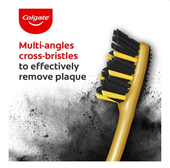 Colgate ZigZag Charcoal Medium Bristle Toothbrush, 1 pc