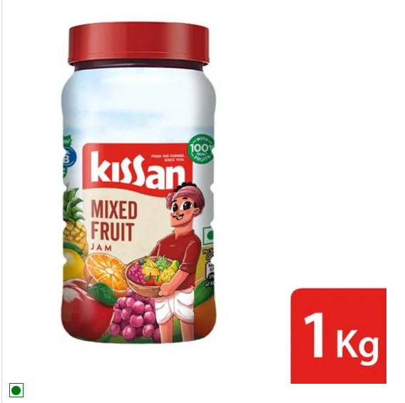 Kissan Mixed Fruit Jam - Delicious & Flavourful, 1 kg