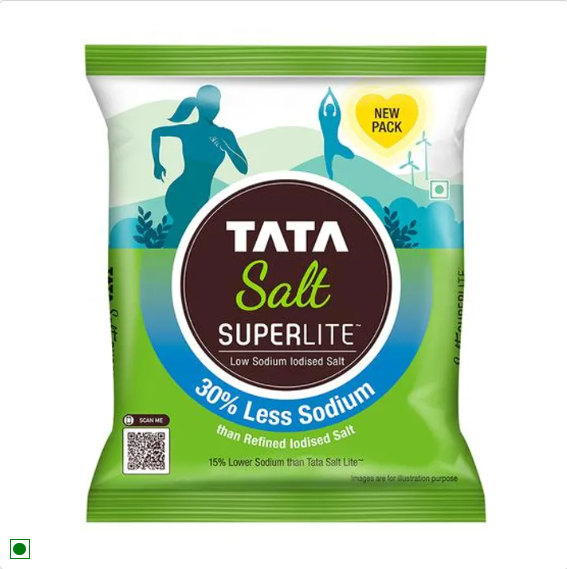 Tata Salt Super Lite Iodized Salt - 30 % Less Sodium, 1 Kg