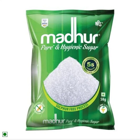 Madhur Sugar/Sakhar - Refined, 5 kg Pouch