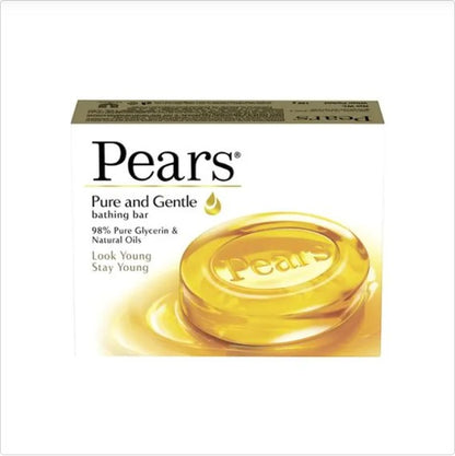 Pears Pure & Gentle Glycerin & Natural Oils Soap Bar, 98% Pure Glycerine & Natural Oils, 125 g (Pack of 8)