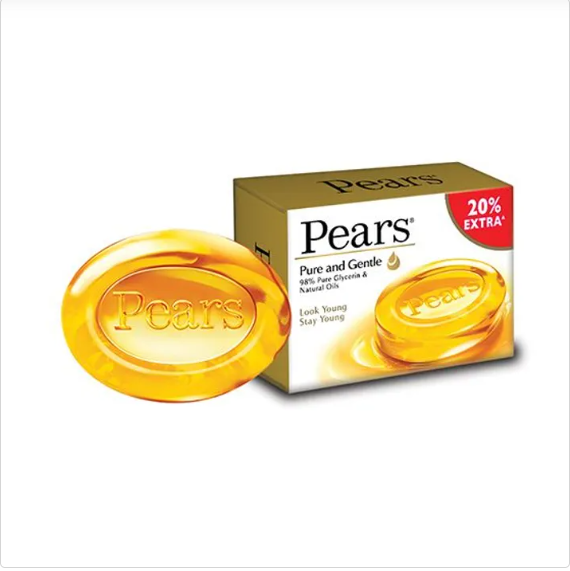 Pears Pure & Gentle Glycerin & Natural Oils Soap Bar, 98% Pure Glycerine & Natural Oils, 125 g (Pack of 8)