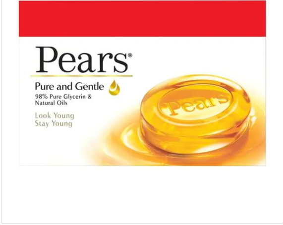 Pears Pure & Gentle Glycerin & Natural Oils Soap Bar, 98% Pure Glycerine & Natural Oils, 125 g (Pack of 8)