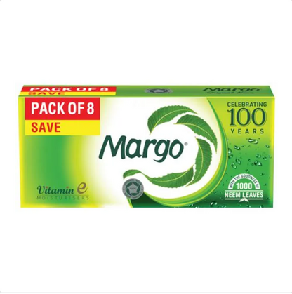 Margo Original Neem Soap, With Goodness of 1000 Neem Leaves, 125 g (Pack of 8)