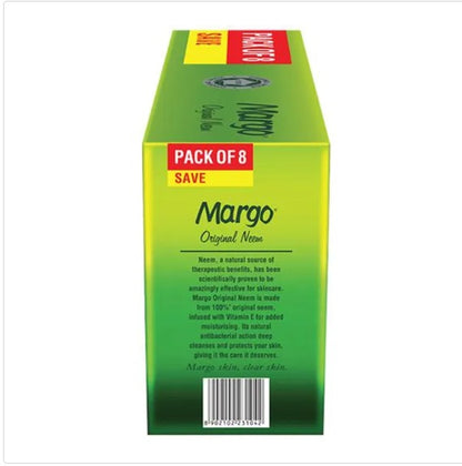 Margo Original Neem Soap, With Goodness of 1000 Neem Leaves, 125 g (Pack of 8)