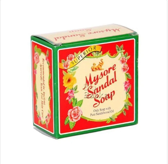 Mysore Sandal Pure Sandalwood Oil Soap, Keeps Skin Glowing, Soft, Blemish-Free, 150 g Carton