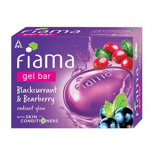 Fiama Blackcurrant & Bearberry Gel Bar - Radiant Glow, With Skin Conditioners, 125 g