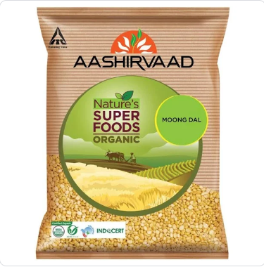 Aashirvaad Organic Moong Dal 1 kg