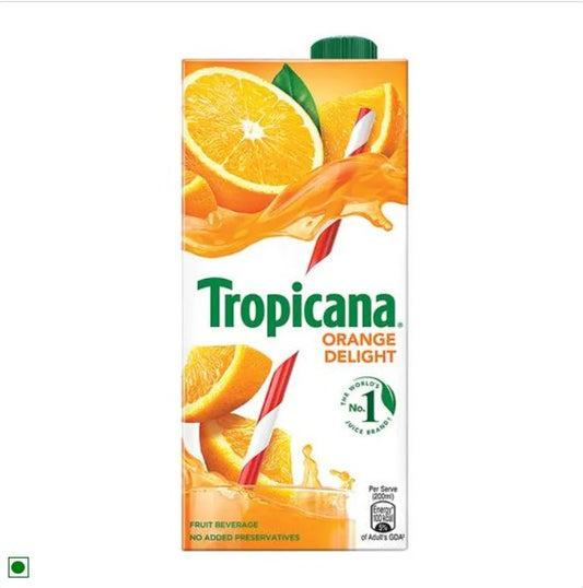 Tropicana Fruit Juice - Delight, Orange, 1 L