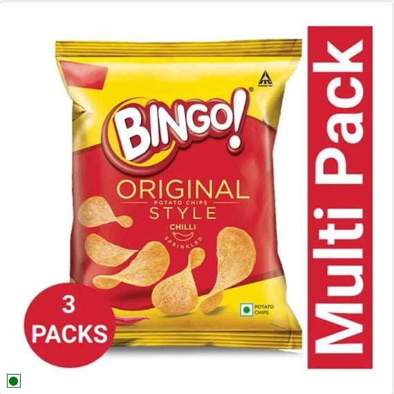 Bingo Potato Chips - Original Style, Chilli, 21 g