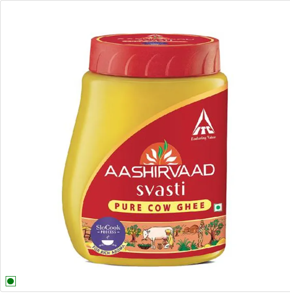 Aashirvaad Svasti Cow Ghee/Tup, 1 L Pet Jar