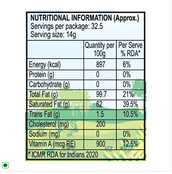 GRB Ghee/Tuppa, 500 ml Bottle