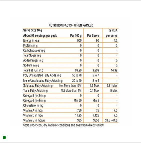 Freedom Refined Oil - Sunflower, 1 L Pouch