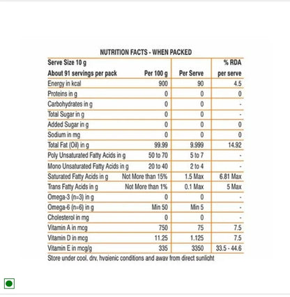 Freedom Refined Oil - Sunflower, 1 L Pouch