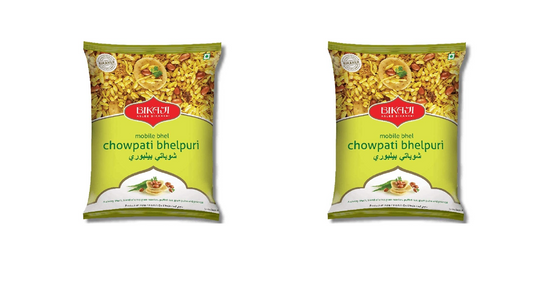 Bikaji Aslee Bikaneri - Chowpati Bhel Namkeen - 100% Vegetarian Indian Snacks 300gm (Pack of 3)