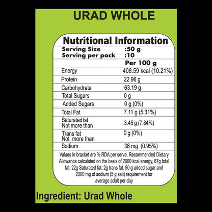 Patanjali Unpolished Urad Whole 500g