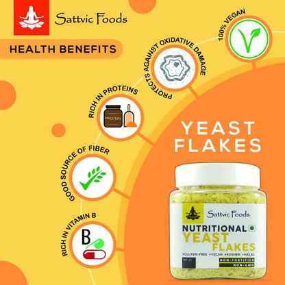 Nutritional Yeast Flakes - Non Fortified, Non GMO, Vegan, Gluten-Free 60g