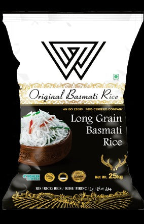 W Long Grain Basmati Rice 25 kg