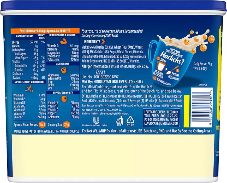 HORLICKS  CLASSIC MALT   1 KG PLASTIC CONTAINER