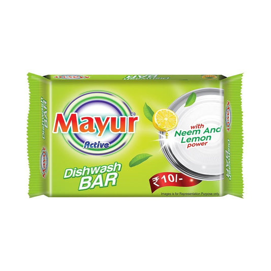 Mayur Active Dishwash Bar 120g each ( Pack of 10 )